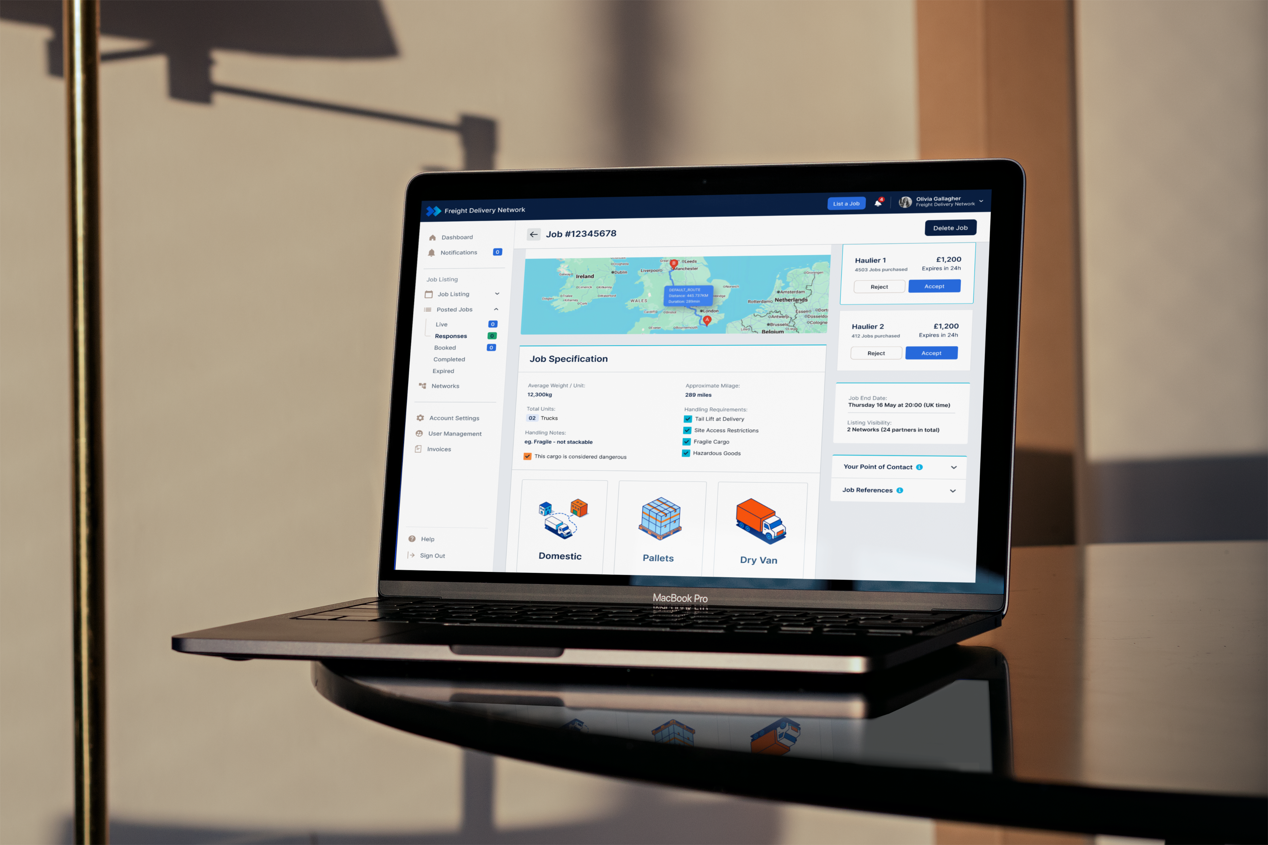 Freight Delivery Network – Intelligent Listing Flow