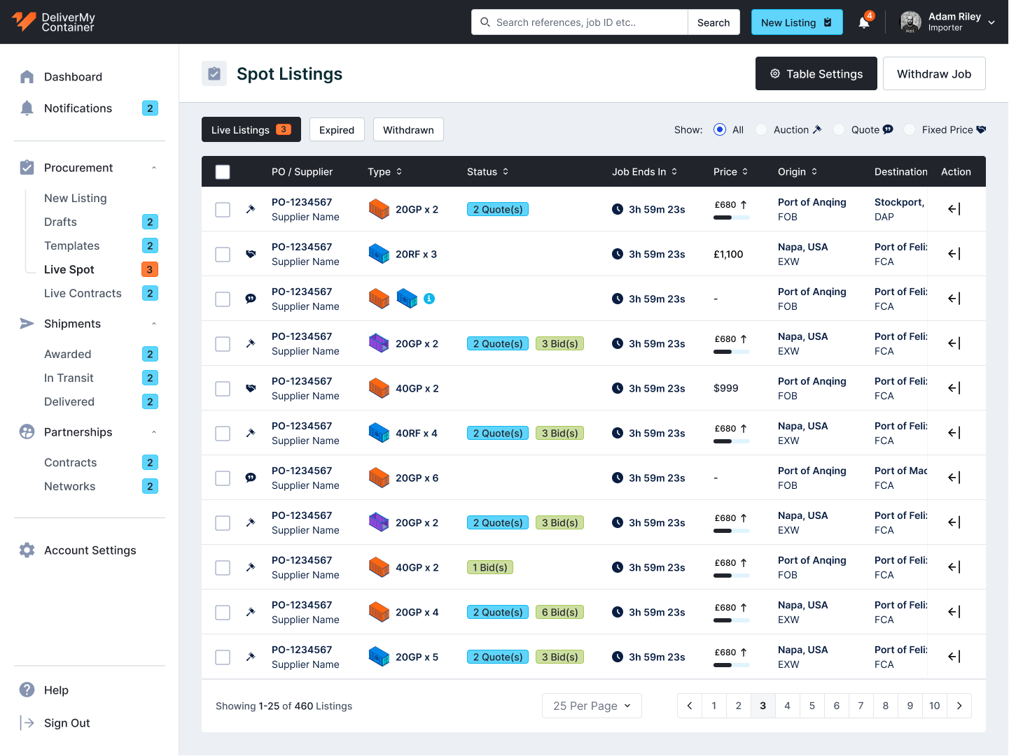 New Design of the Live Jobs Dashboard
