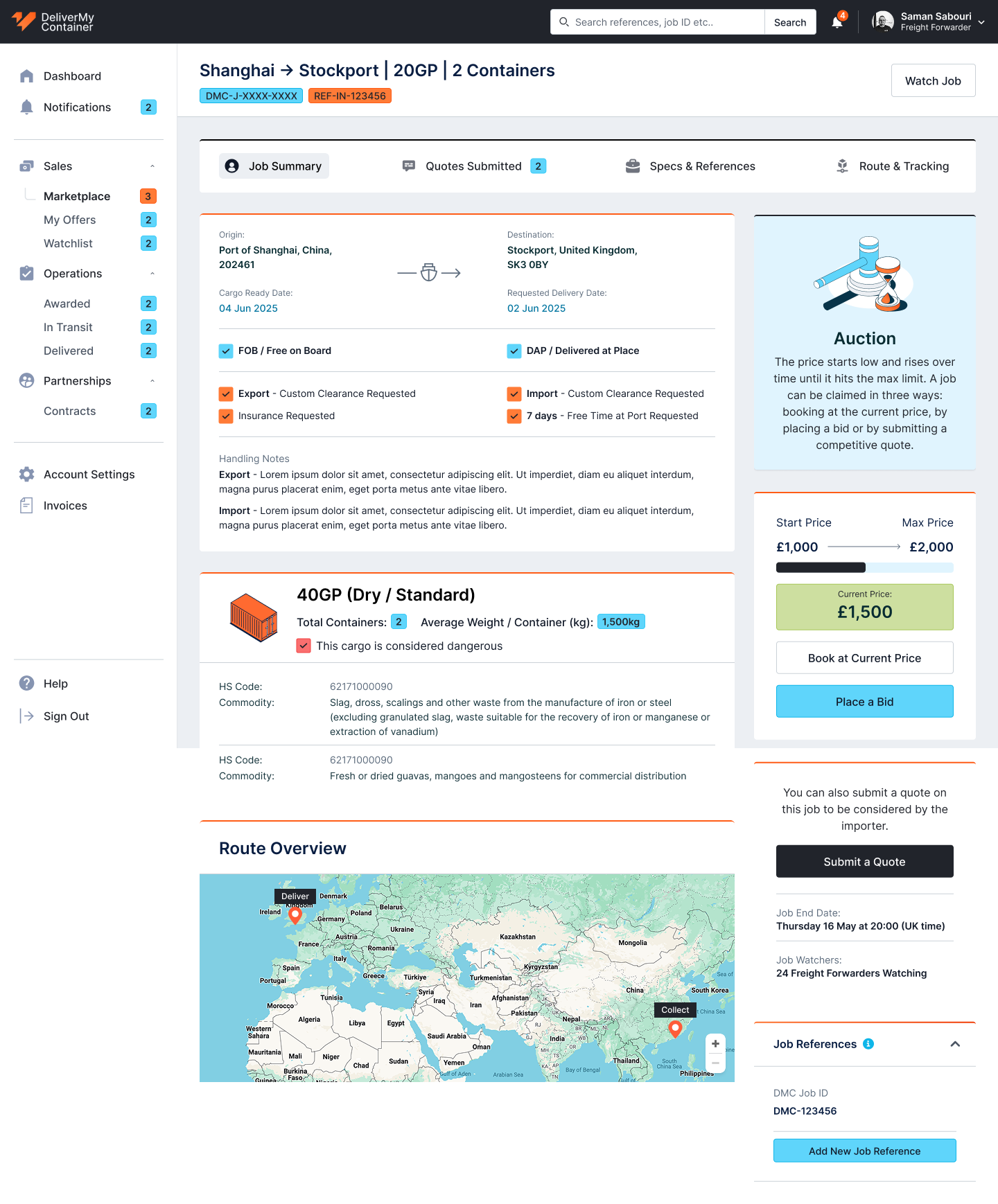Design of the Job Details page