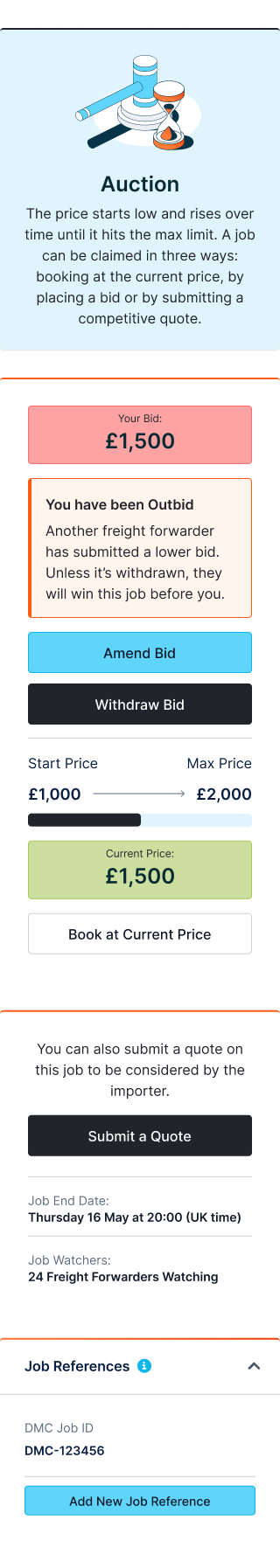 Right Job Sidebar – Outbid state
